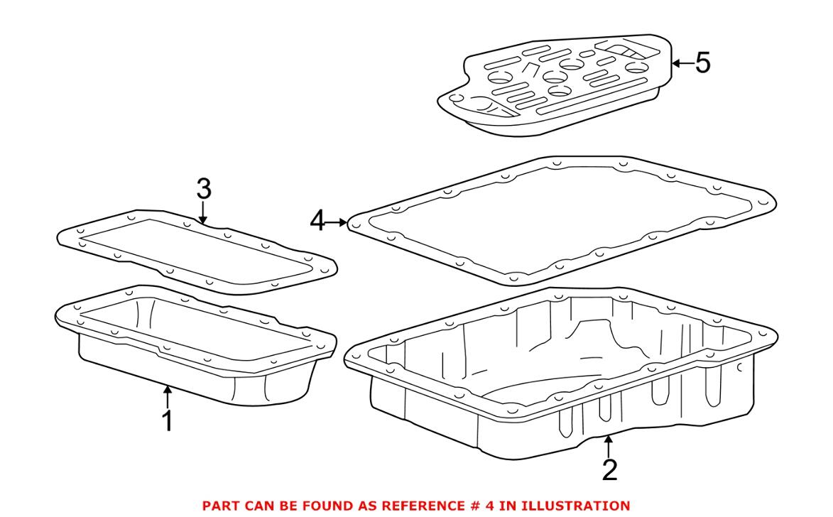 BMW Auto Trans Pan Gasket - Rear (Large) 24111421367